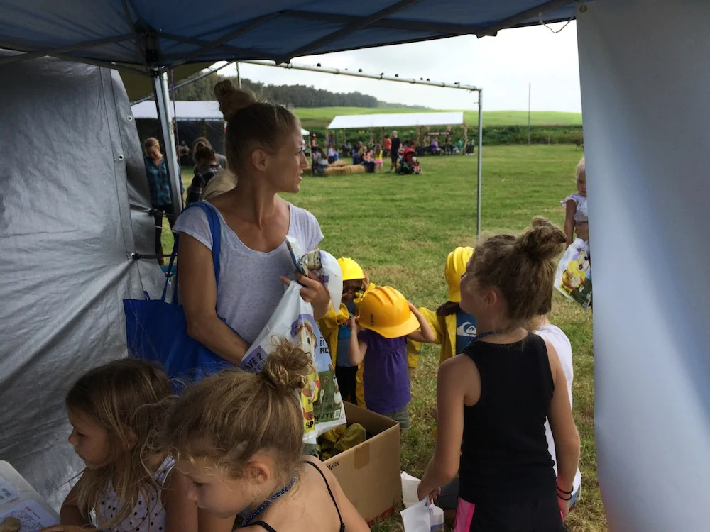 Staying busy at the HWMO tent.