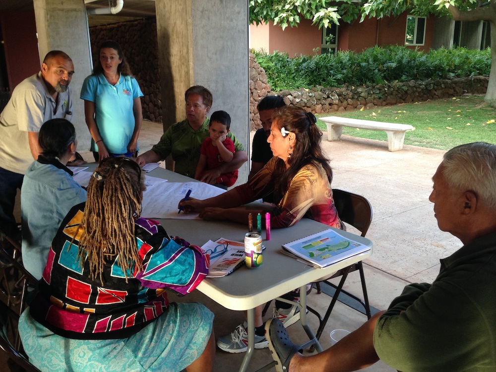 Community members discuss wildfire concerns and recommended actions to include in the plan.