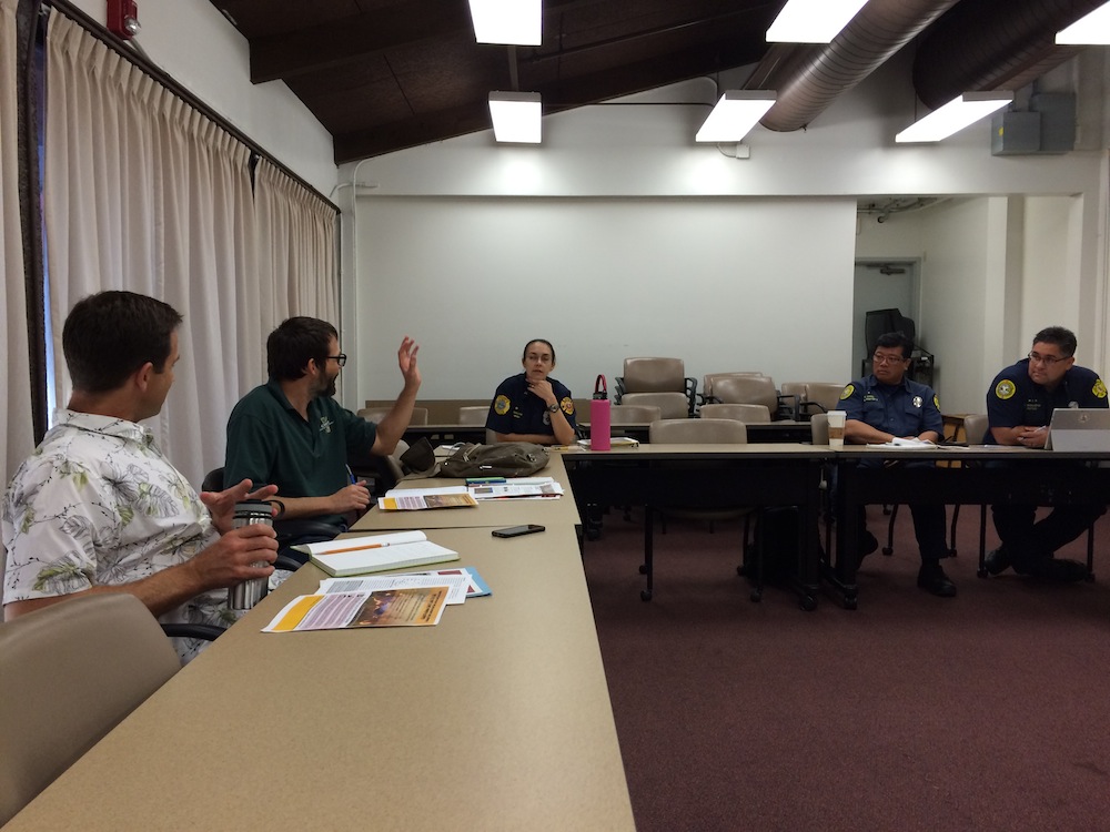 OWIE representatives discuss coordinated inter-agency El Niño wildfire prevention and preparedness messaging.