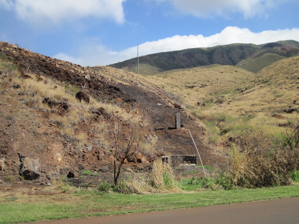 The site of the most recent wildfire prior to the assessment that burned within the community.