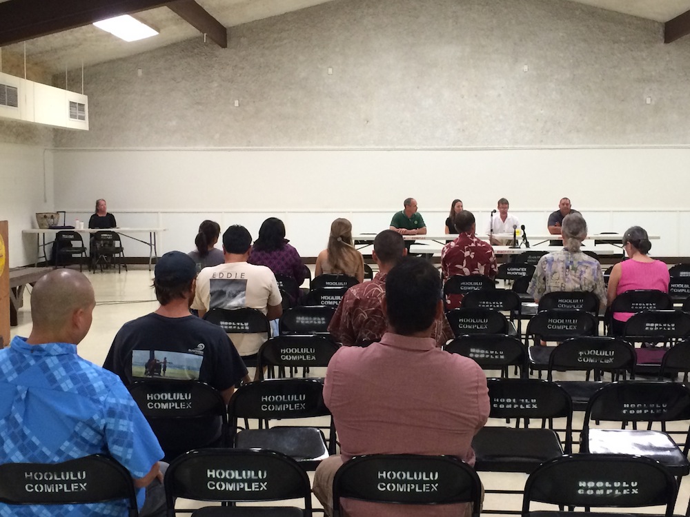 DOFAW representatives and community members gathered for the input portion of the meeting.