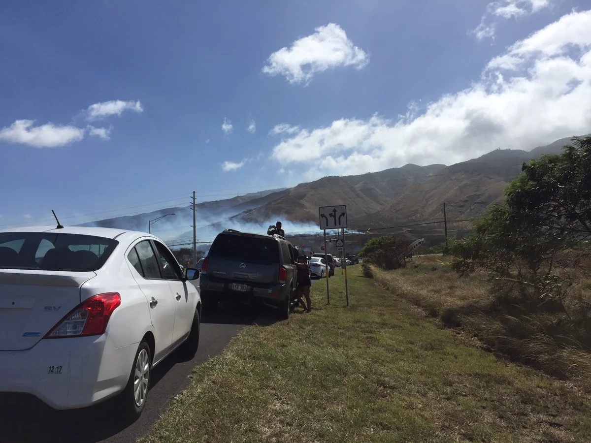 Road closures led traffic to a halt. Credit: KK Blogs/Twitter