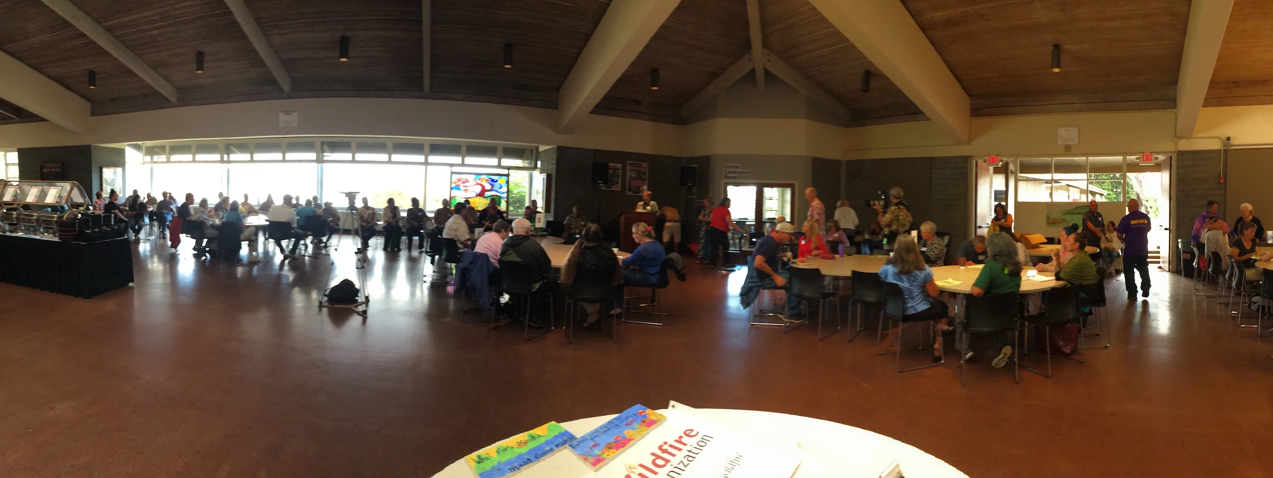A view of the event from the HWMO informational booth.