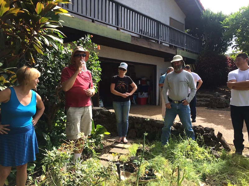 The crew visited a few homes to conduct "home ignition zone assessments" as part of the Firewise Community assessment report. 