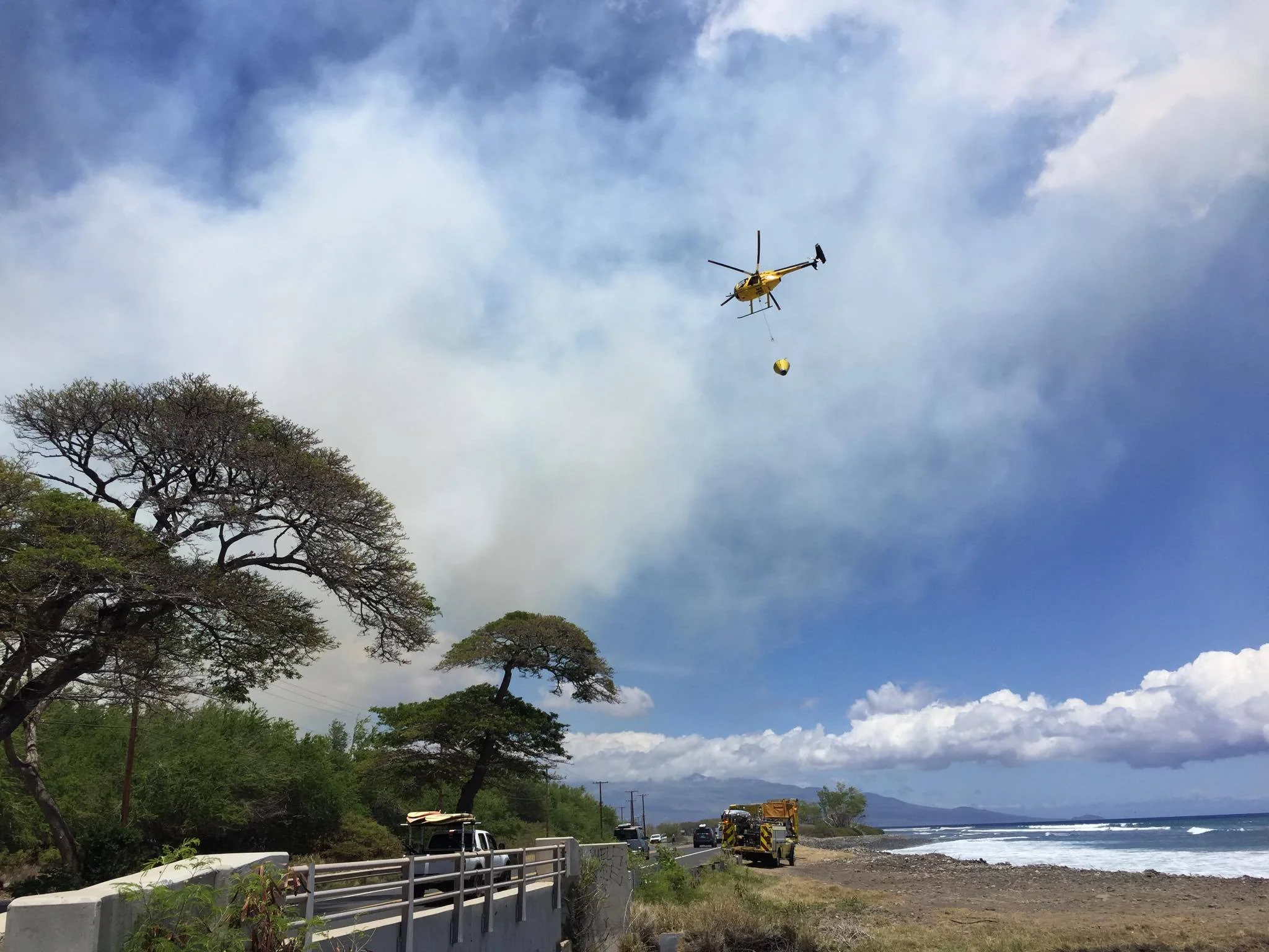 Ukumehame Fire on June 22, 2016. Photo Credit: Timothy Lara / Maui Now contributor