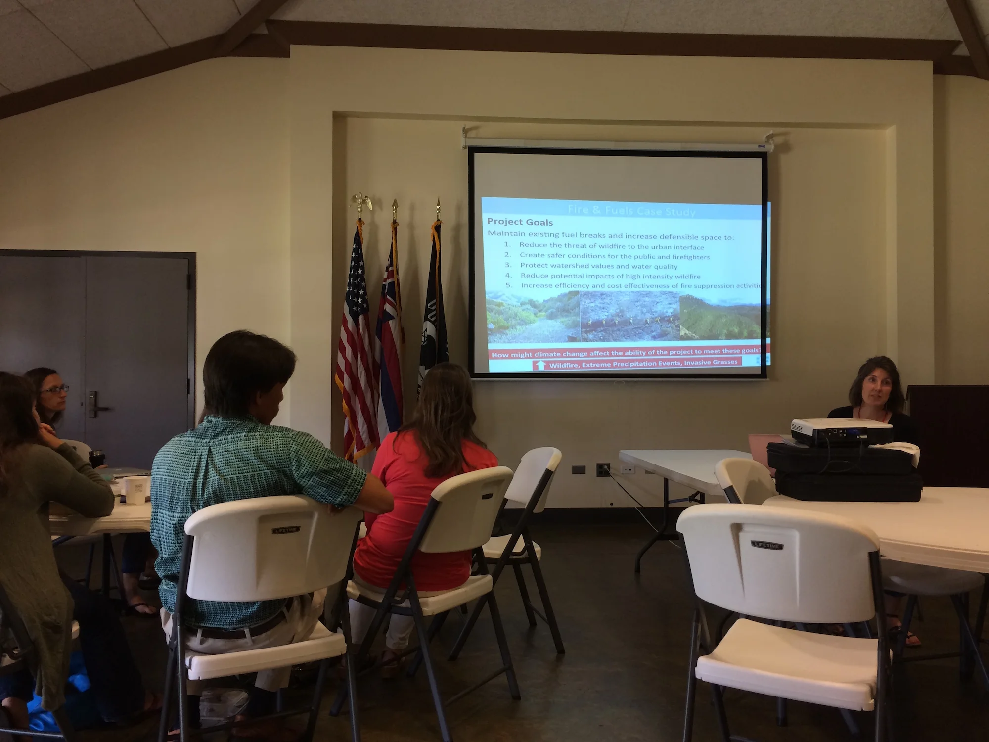 Wildfire was a major topic of discussion throughout the climate adaptation workshop.