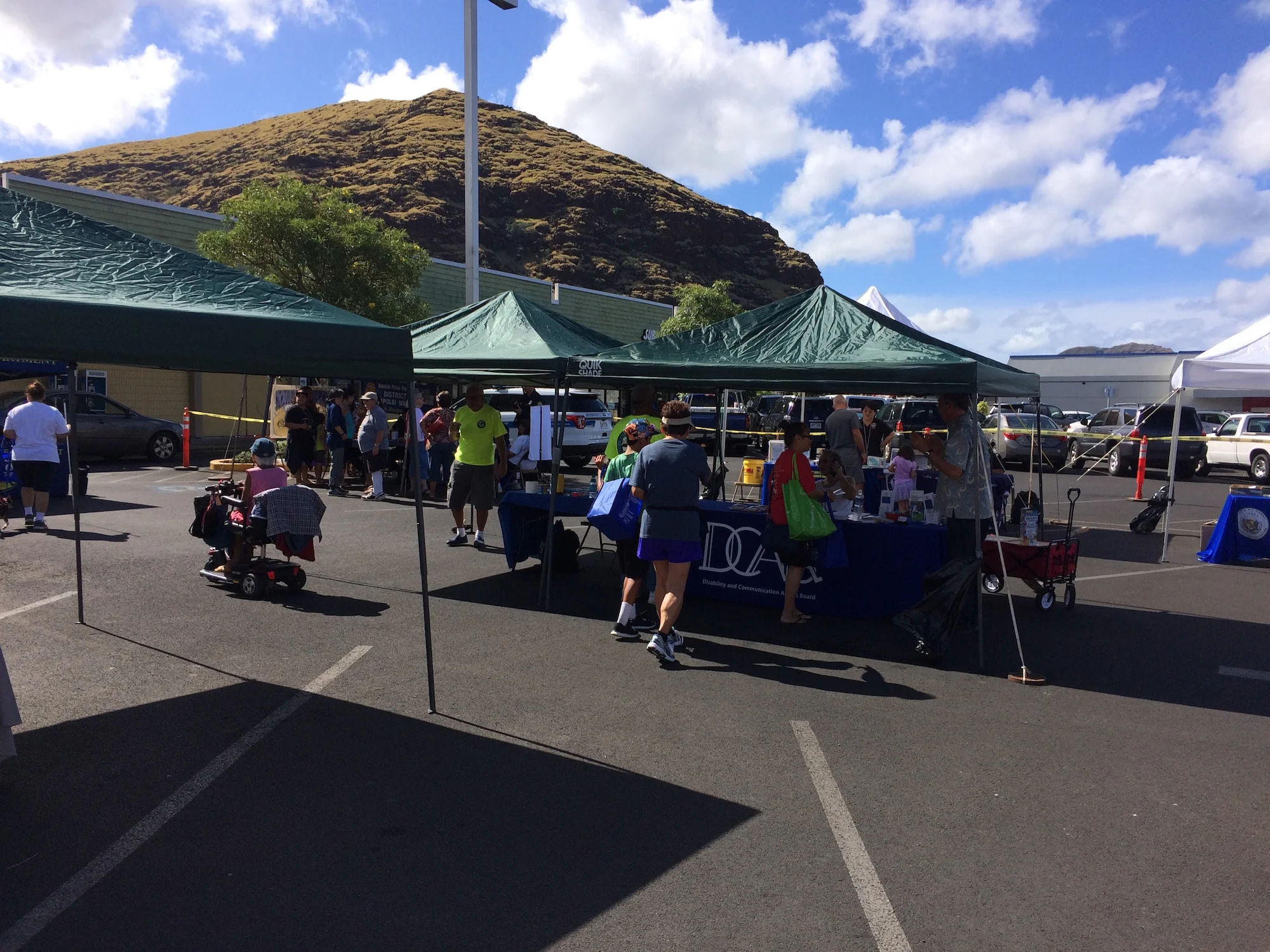 Waiʻanae Coast Disaster Readiness Fair booths.