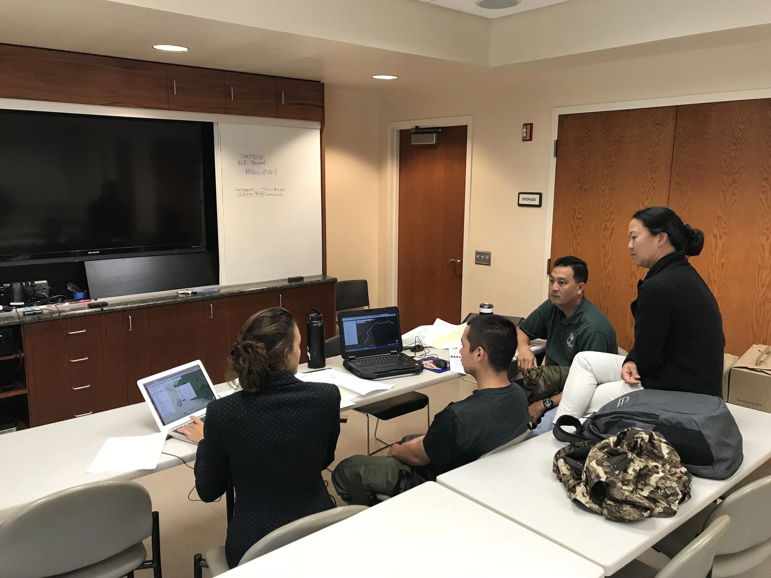 Mapping with DOFAW representatives in Hilo.