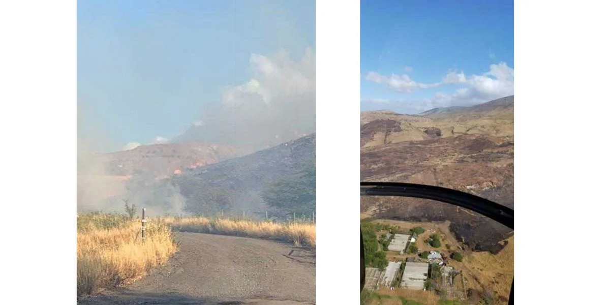 Images from the fire on Saturday. Credit: Maui Fire Department