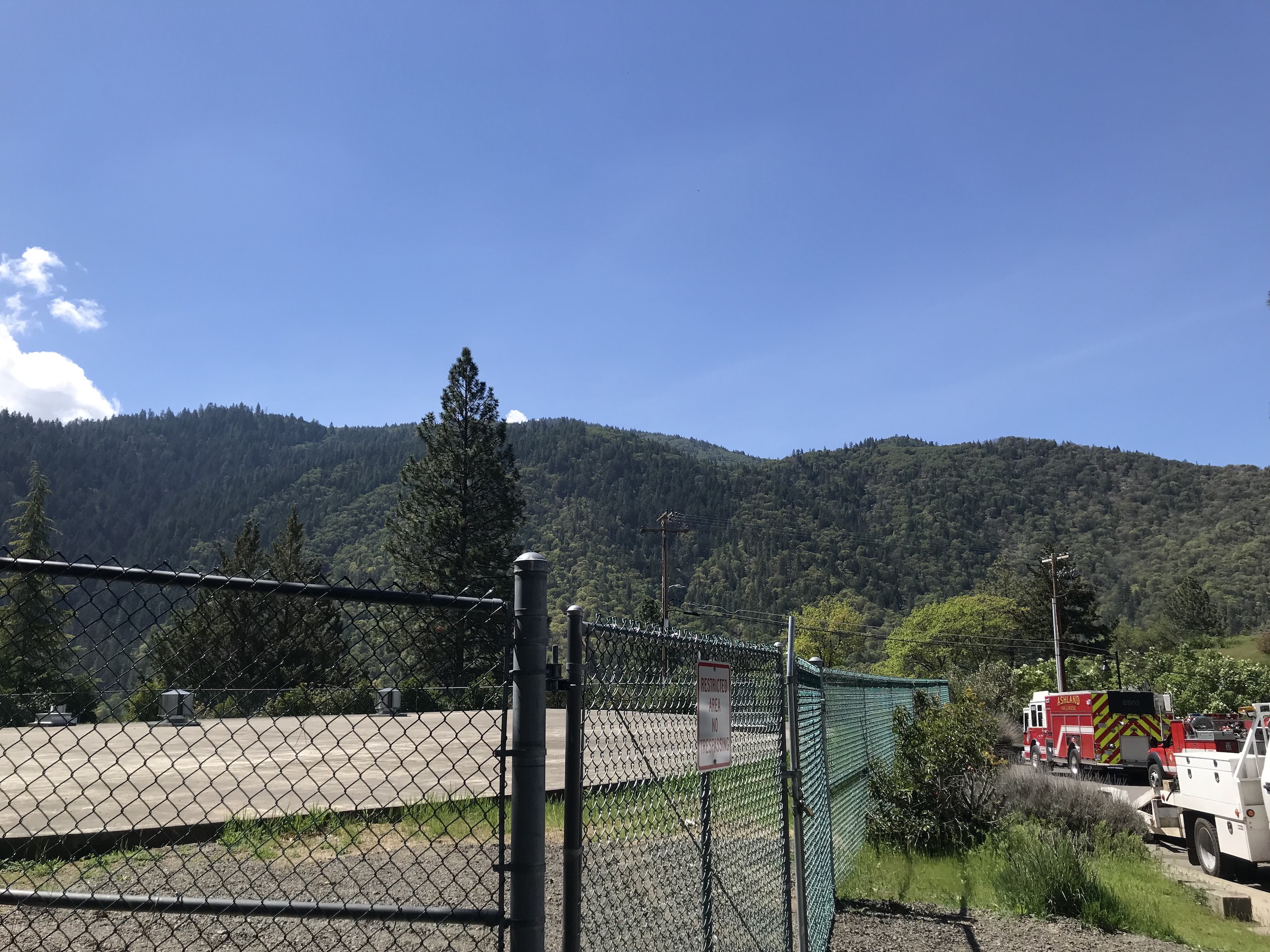 Views of the forested mountaintops.