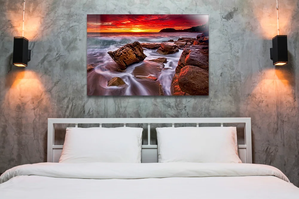 "Bower Sunrise" Glass mount