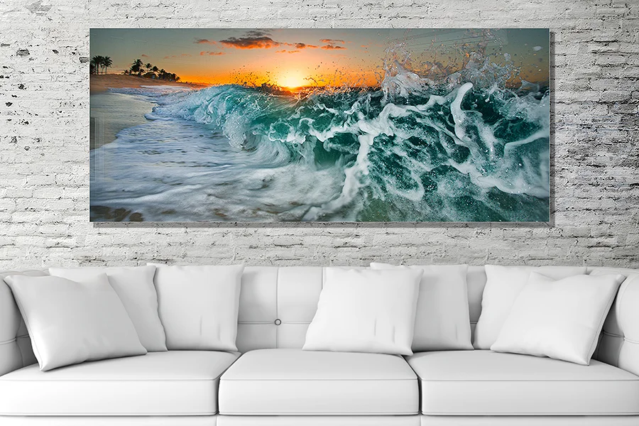 "EMERALD SPIRITS" Acrylic face mount 60x30 inch