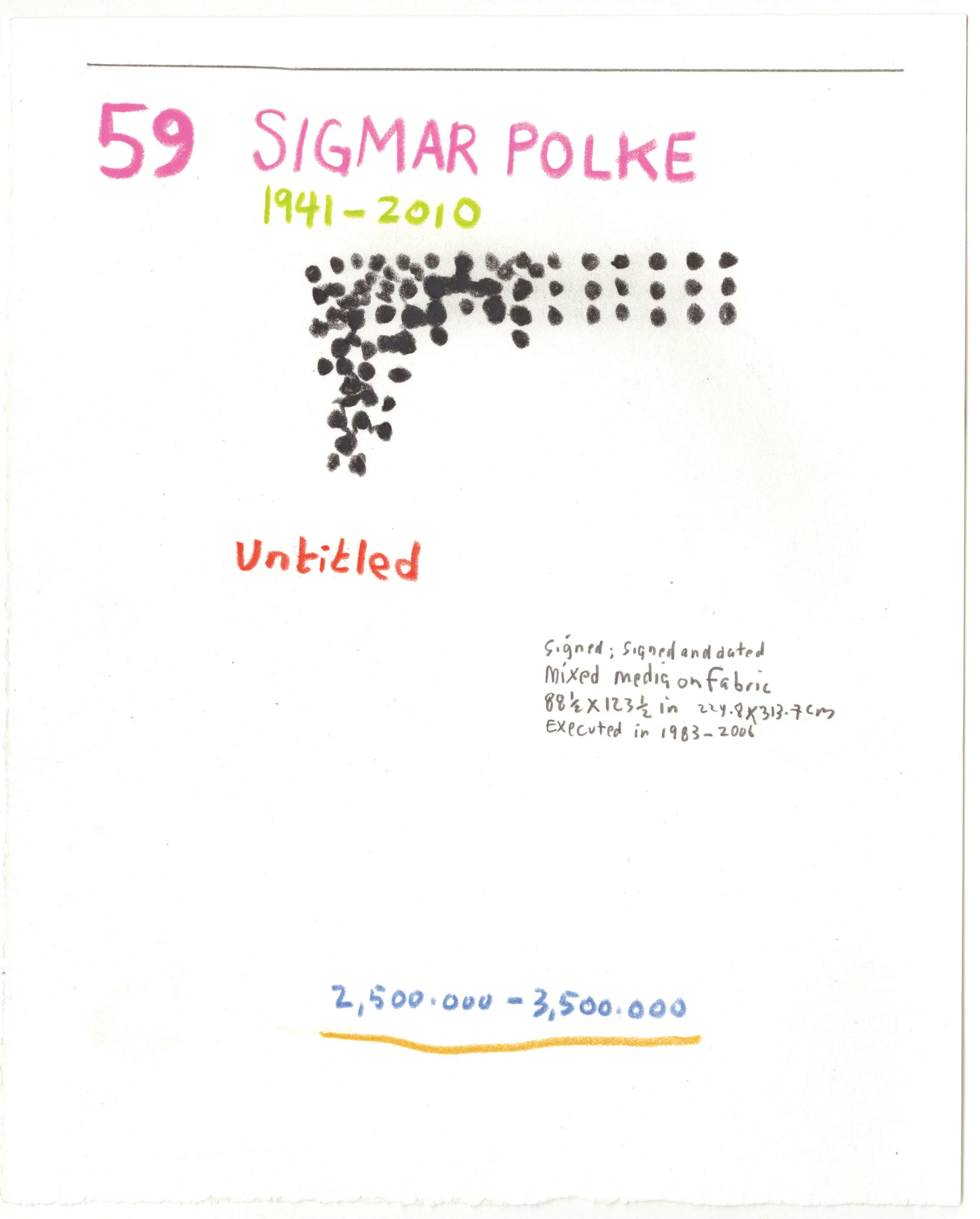 Various Art Market Catalogue Sketches mixed media on paper various sizes, roughly 10 x 8” 2015