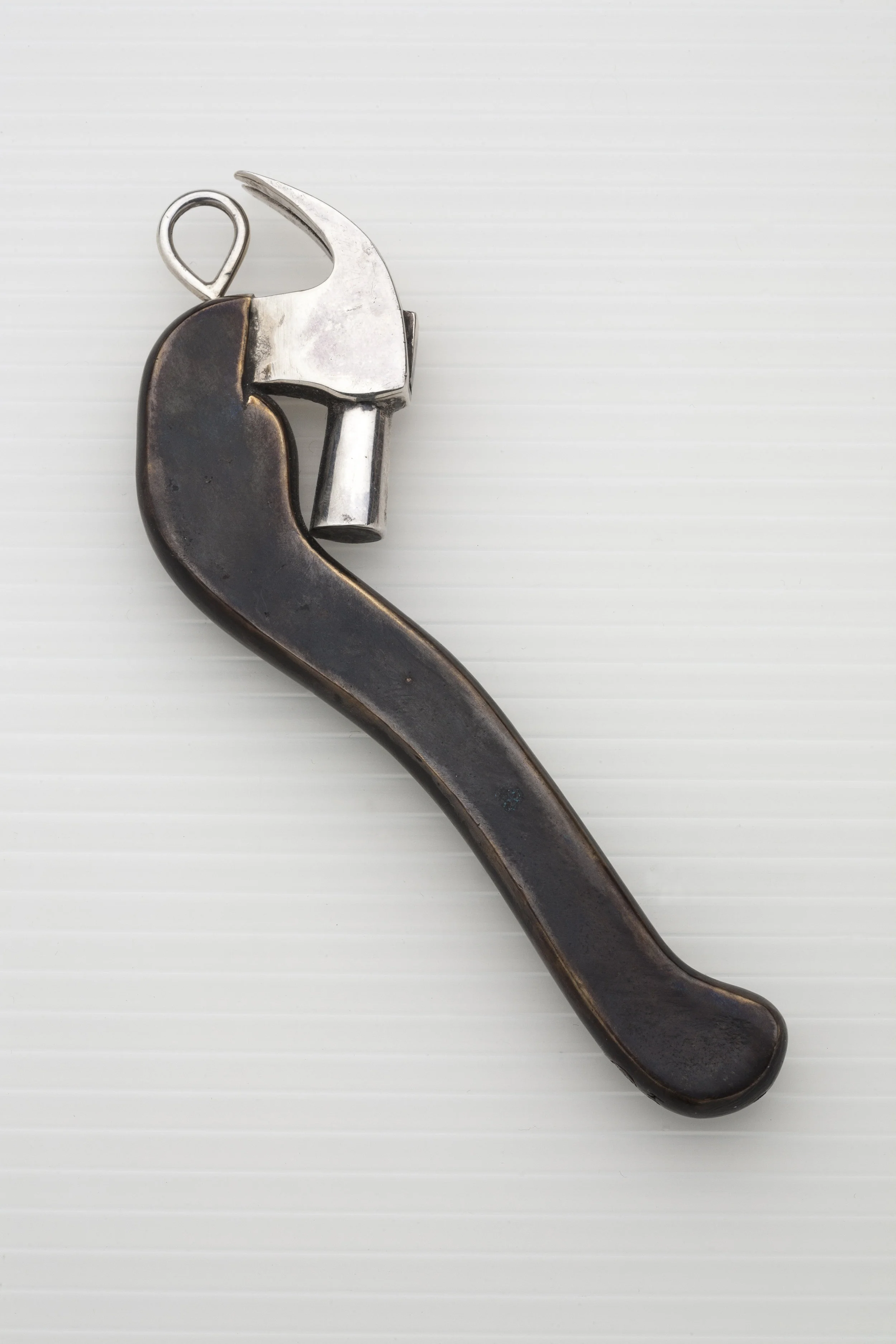 sterling silver, patinated bronze 4.87” x 1.5” x .35”
