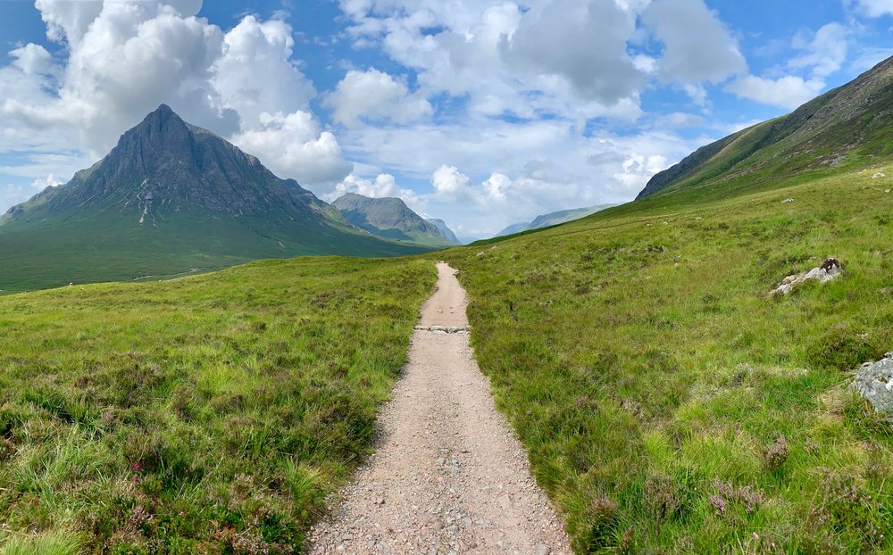 The Way looking NW with Stob Dearg on the left