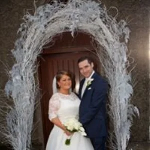 Winter wedding arch
