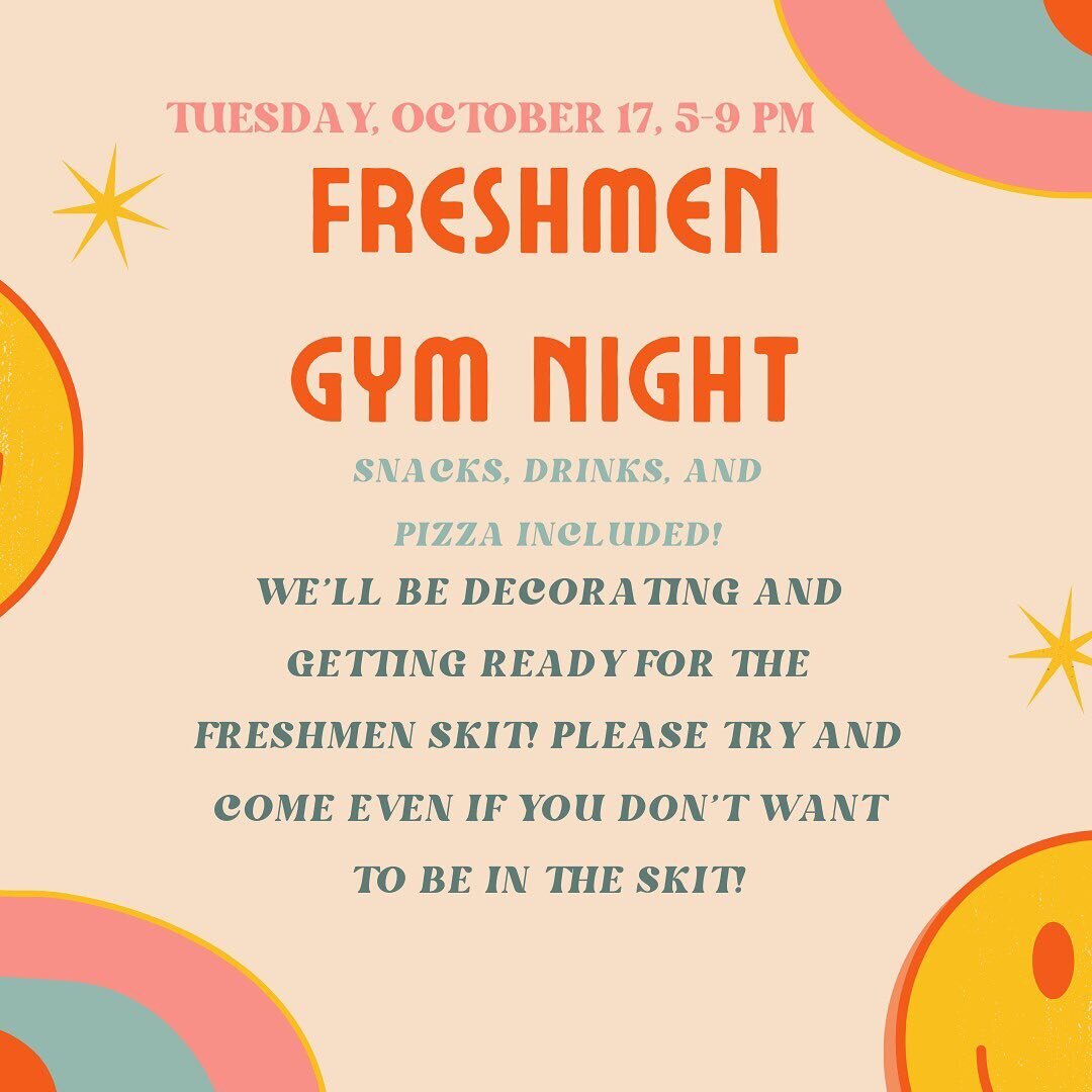 gym night is TONIGHT from 5-9 pm!!
anyone can come! you do not need to sign up to come!
bring your friends!
can&rsquo;t wait to see everyone there!