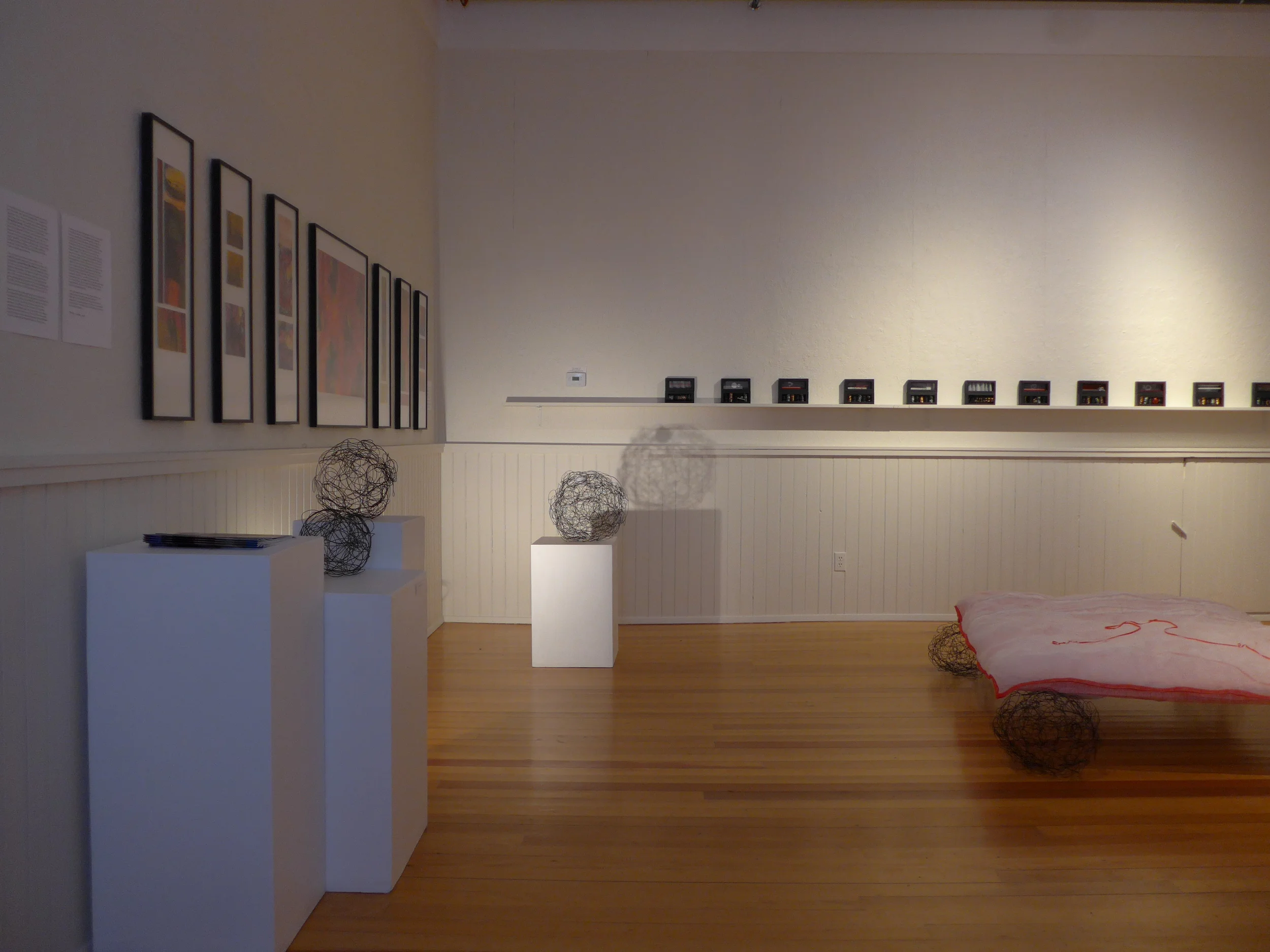 Red Thread, Read Through, installation, Langham Gallery, Kaslo, BC