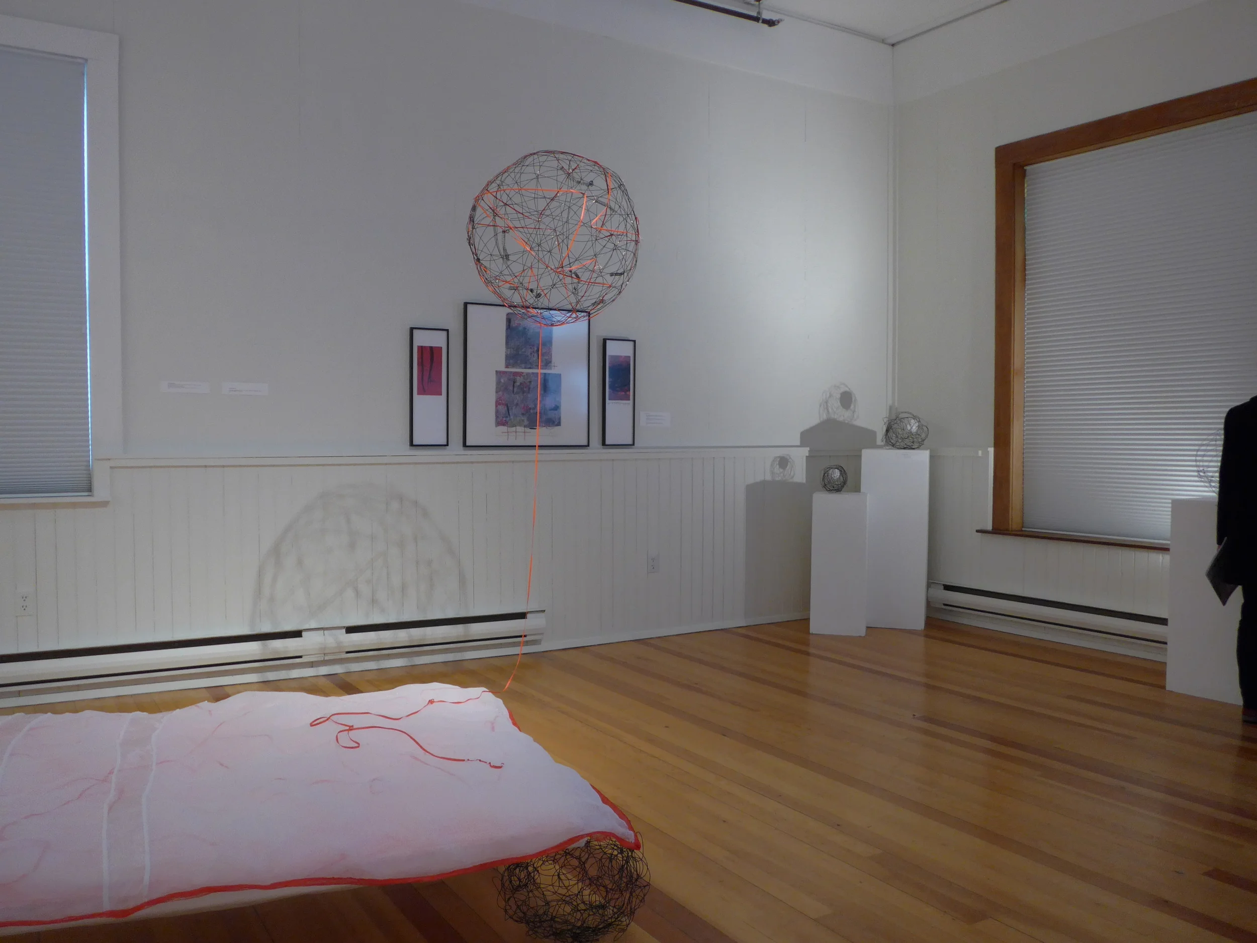 Red Thread, Read Through, installation, Langham Gallery, Kaslo, BC