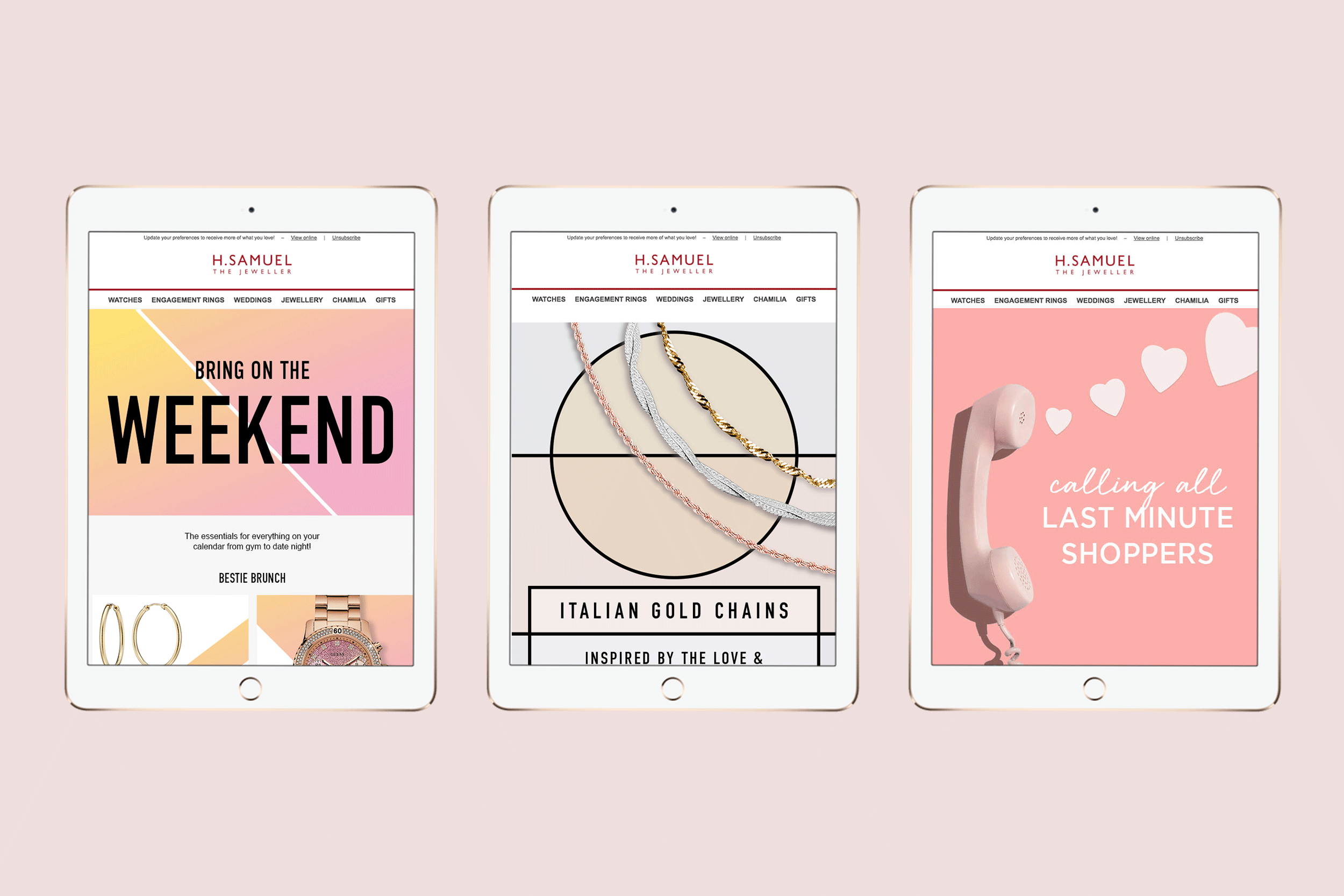  Emails designed for H.Samuel Jewellers 