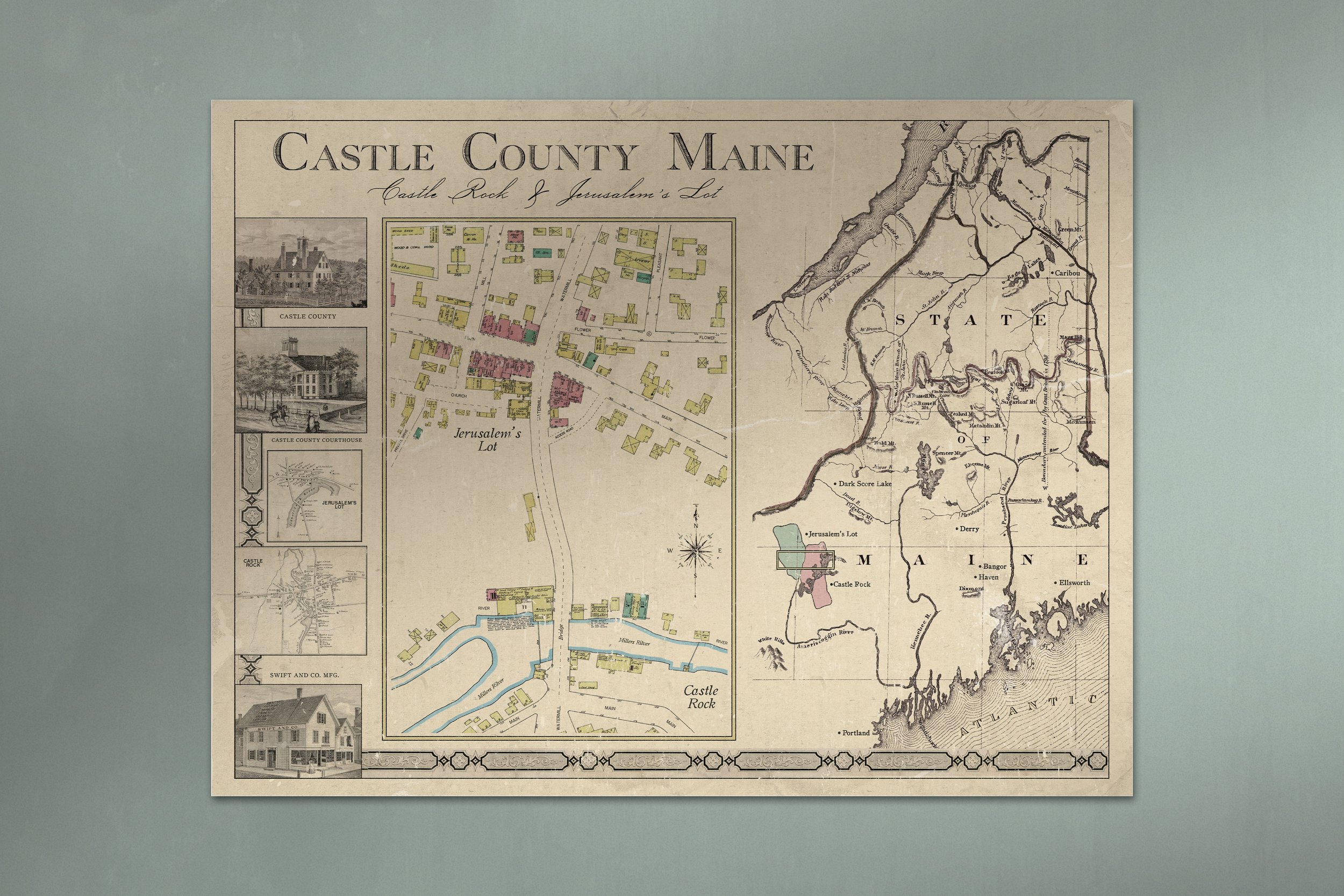 Castle County Maine Map