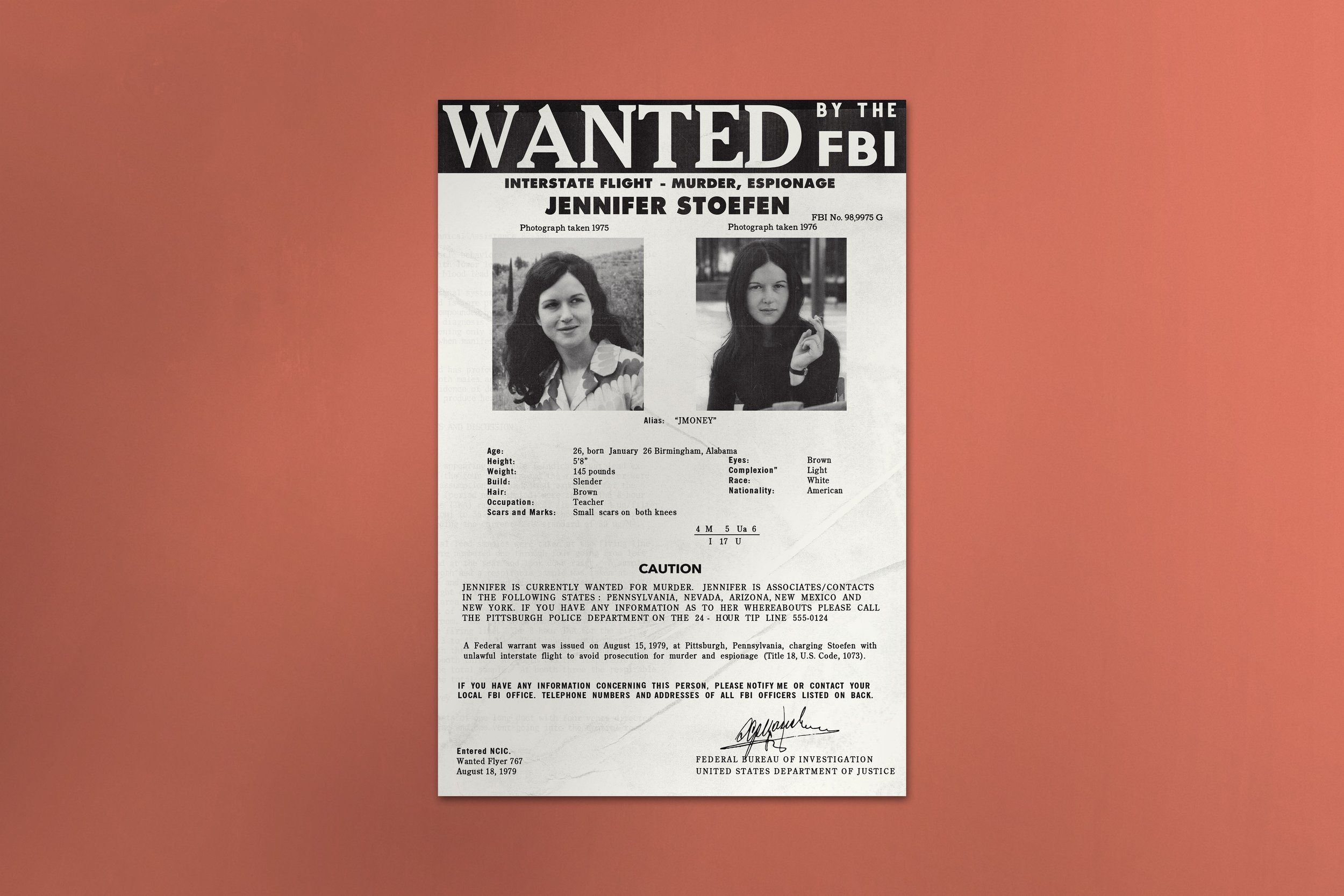 1979 Police Wanted Flyer
