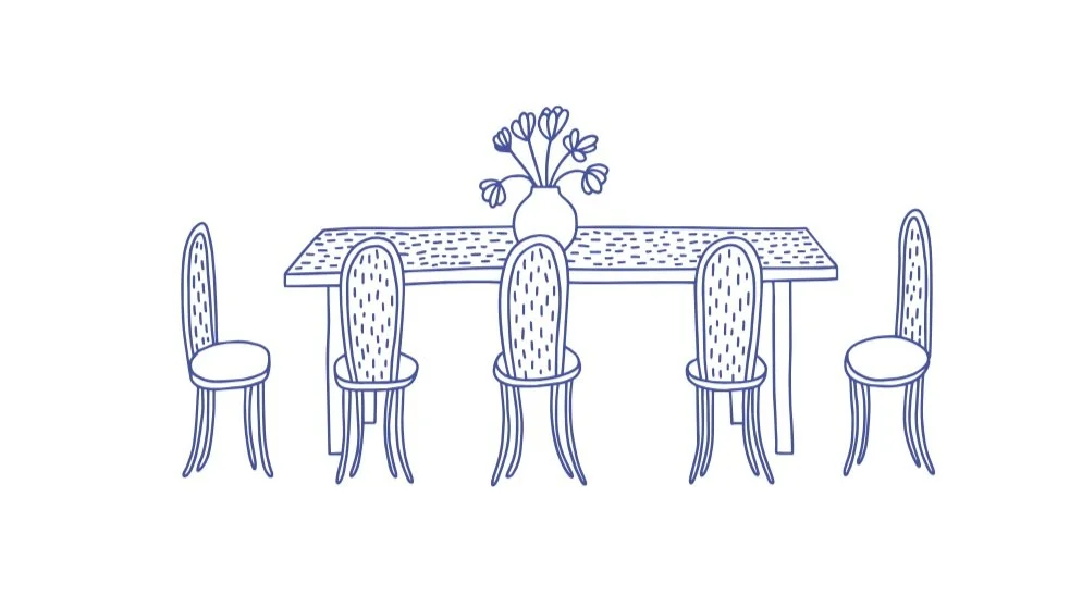 Blue and Yellow Bordered Doodle 30th Birthday Invitation.jpg