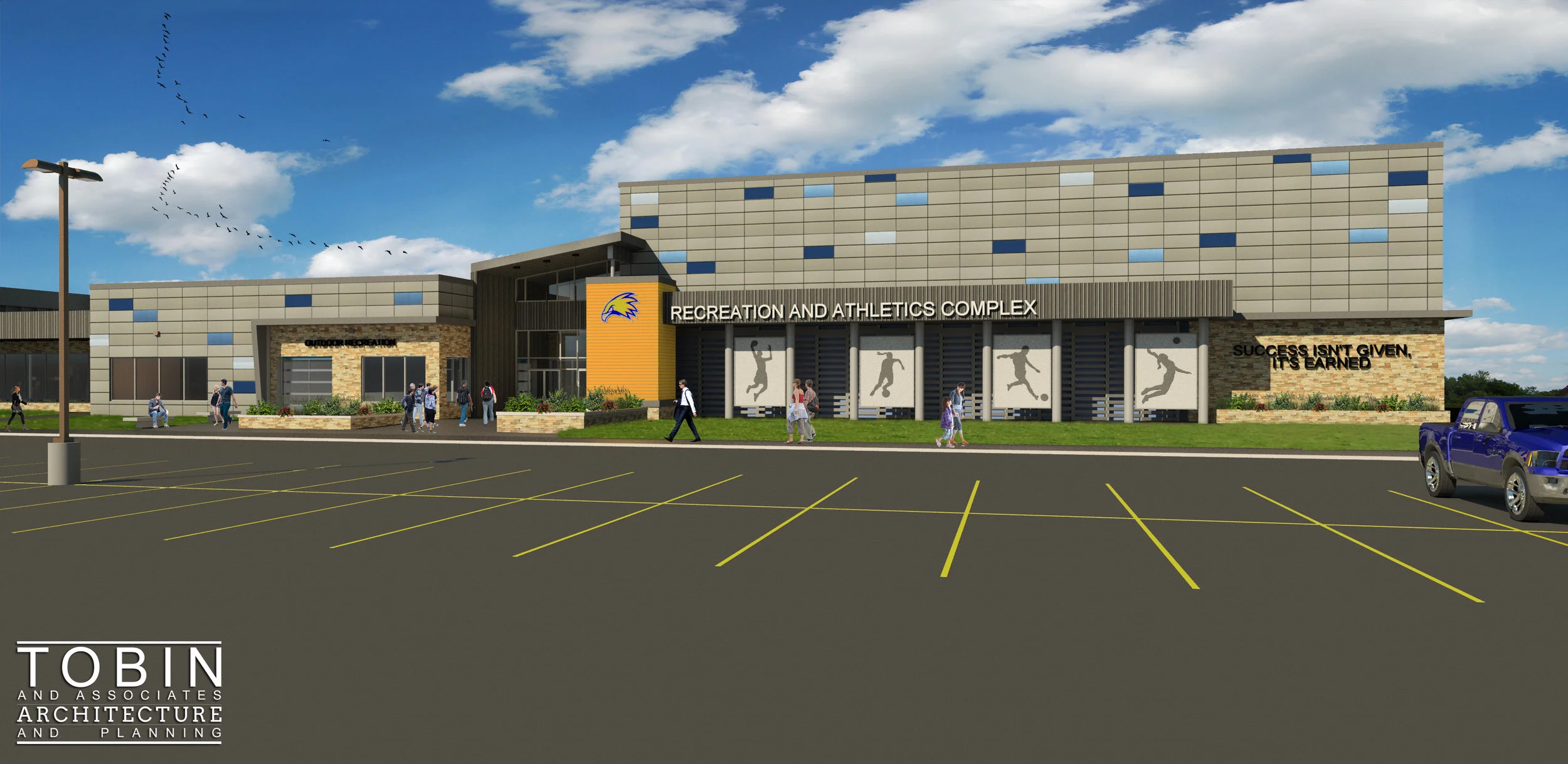 Laramie County Community College - Recreation and Athletic Complex - Schematic Design of Exterior Renovation