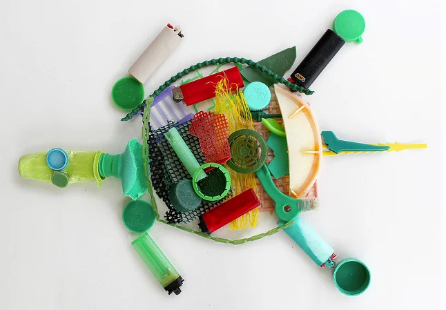 Environmental Art - Beach Plastic Notecards