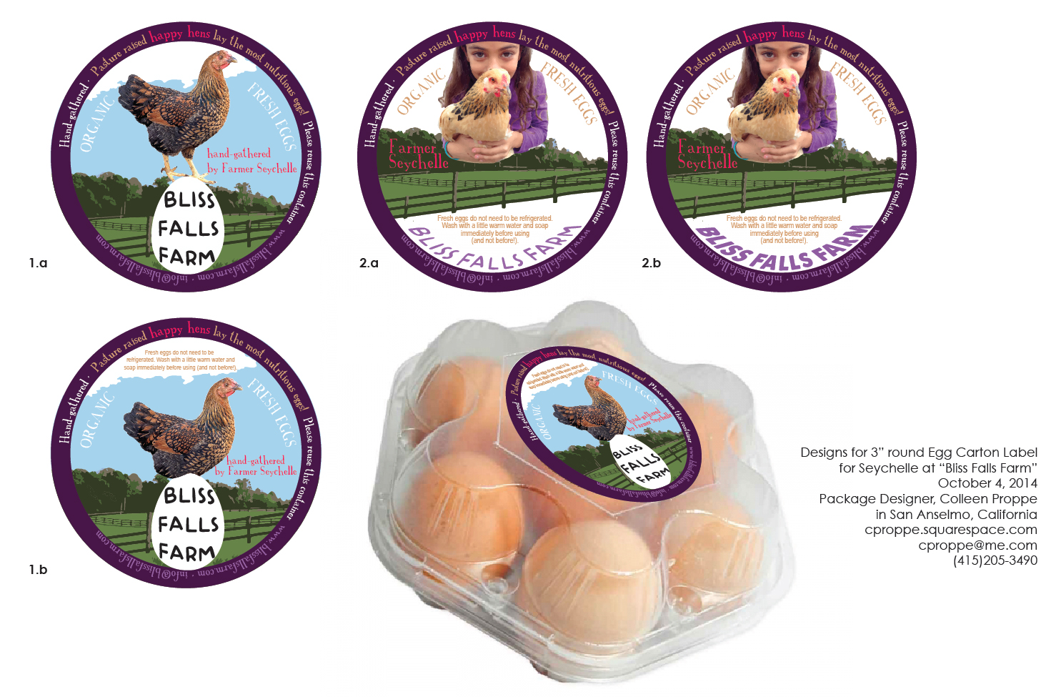 Bliss Falls Farm: Organic Egg Label