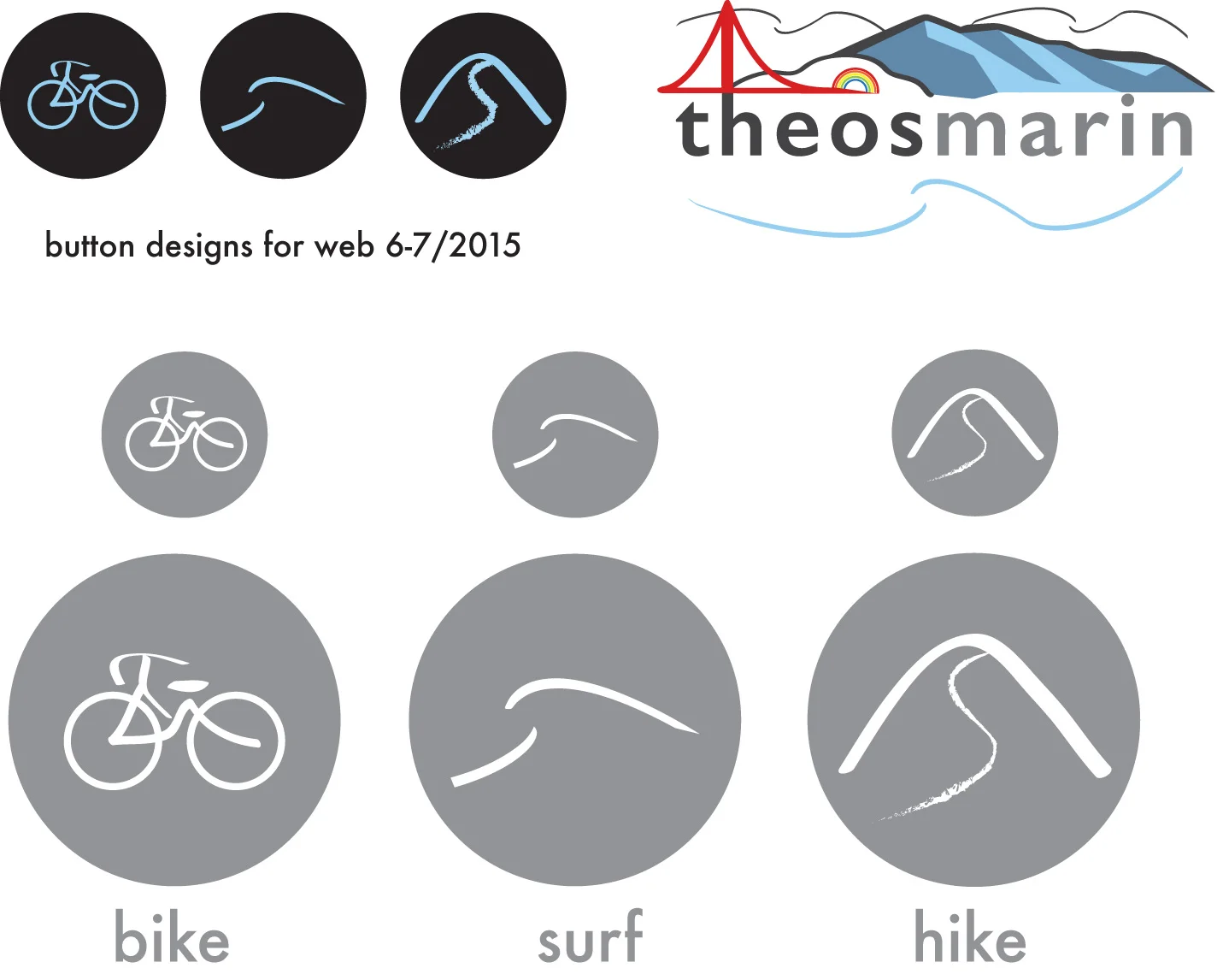 Buttons designed for theosmarin.com