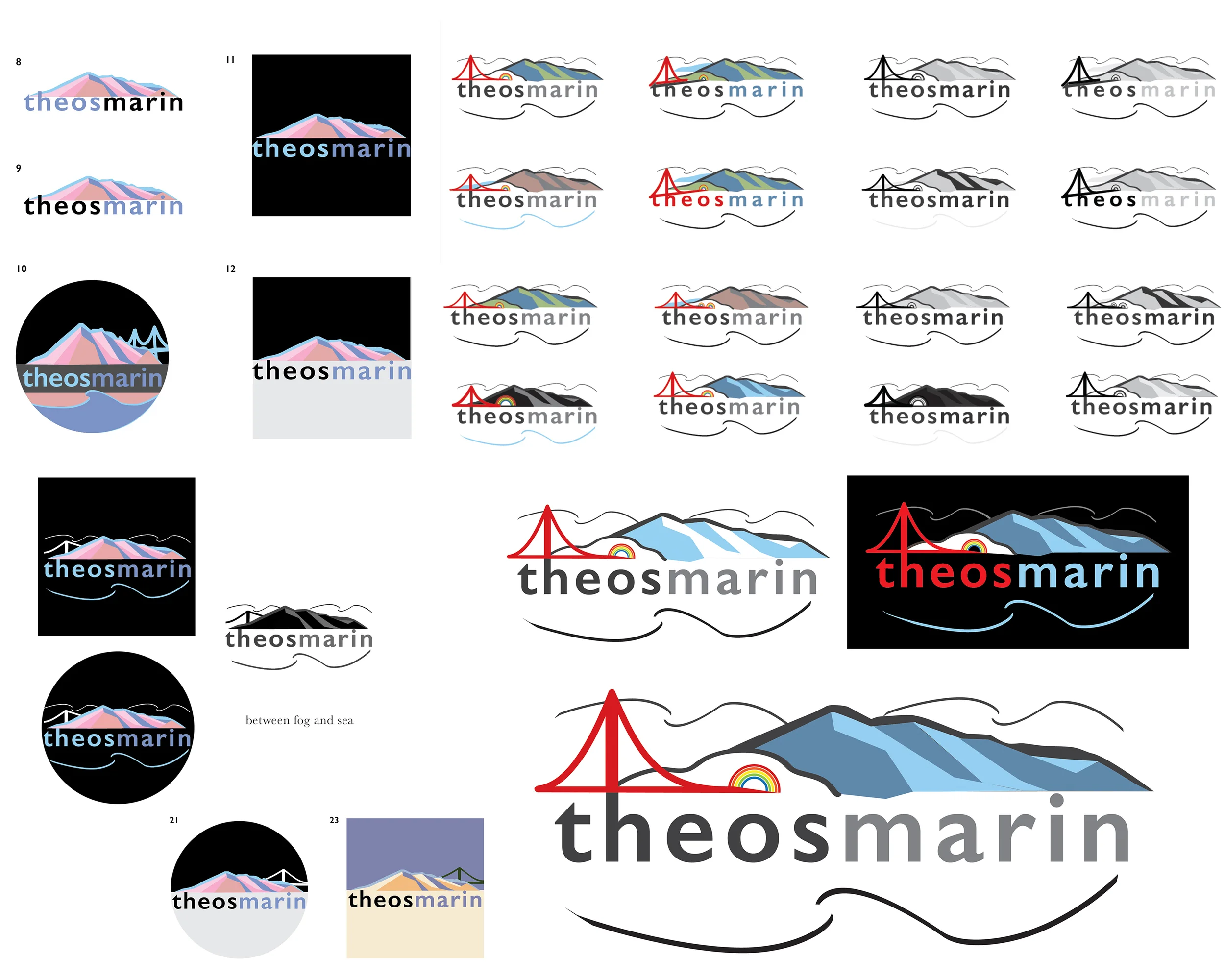 Many renditions of the logo in progress...