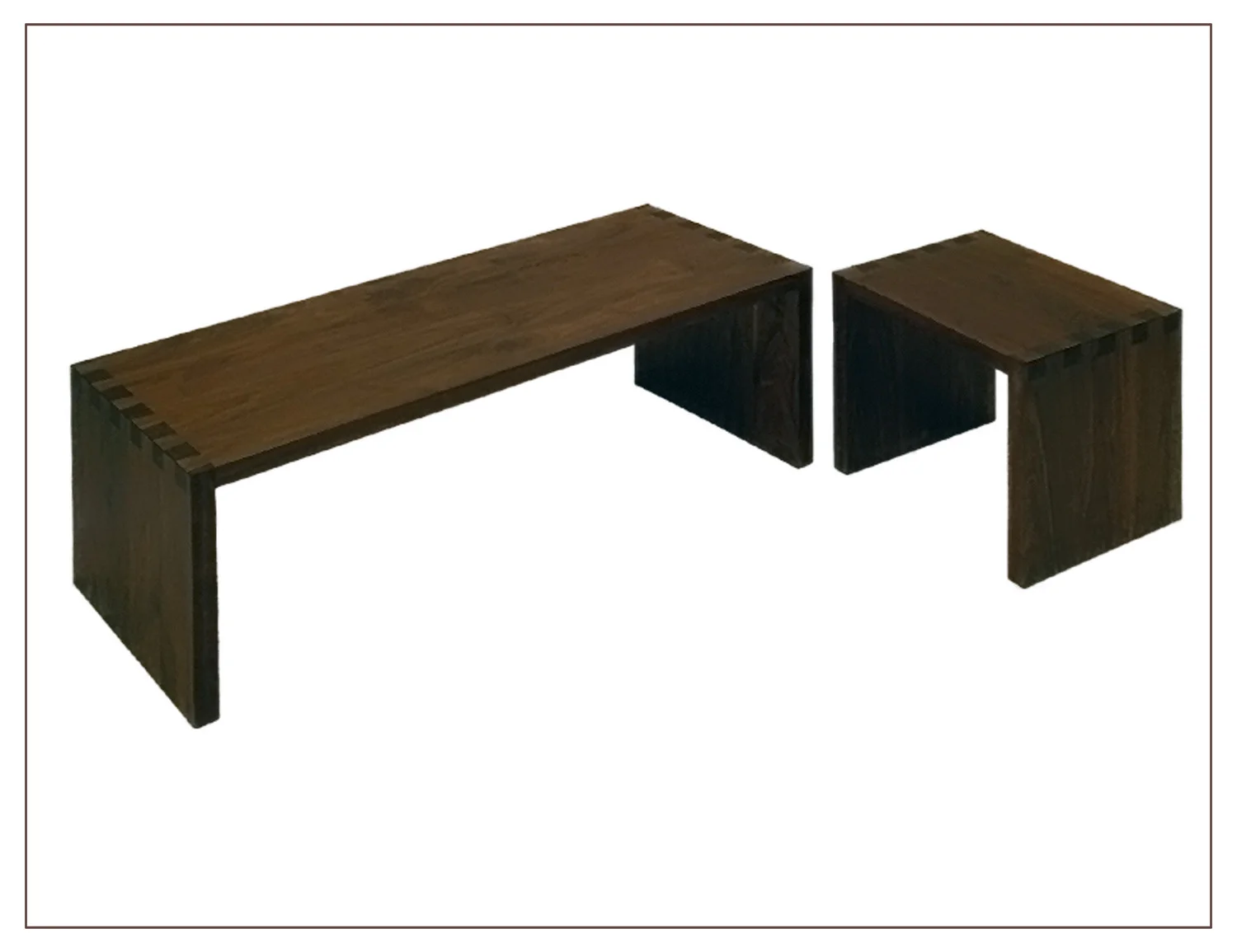 Dovetailed coffee and side table