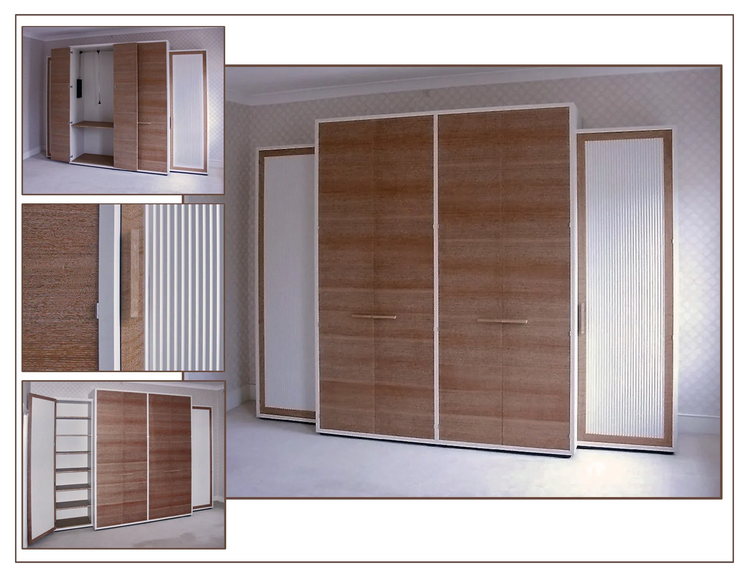 Limed oak wardrobe