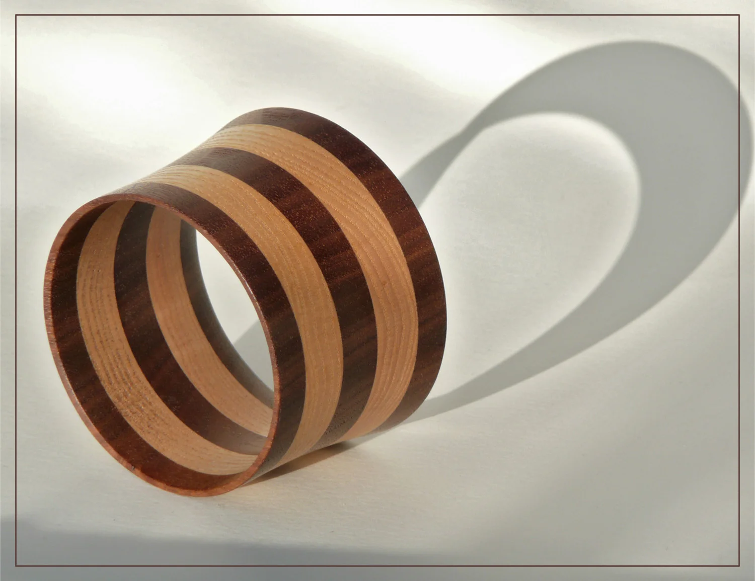Ash and walnut tapered cuff