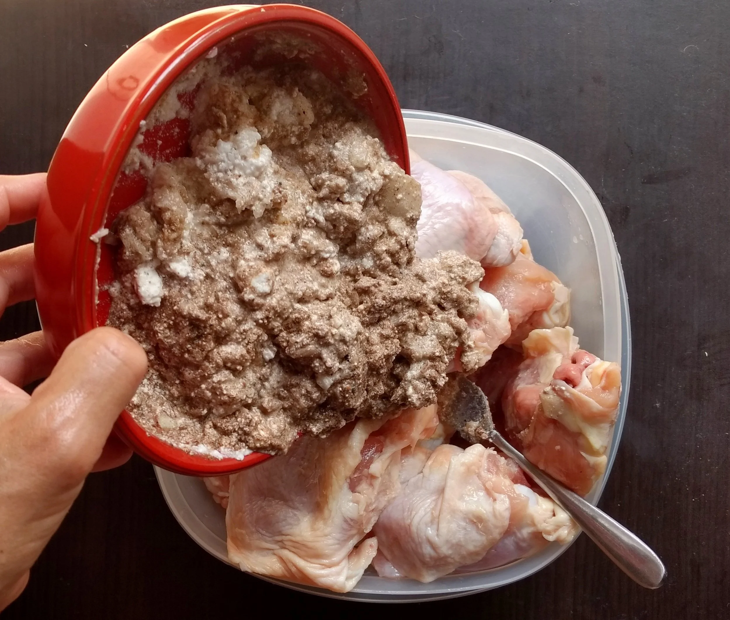 2-Mix in the chicken cover and refrigerate until ready to use. I let mine marinade for 3 or 4 days or freeze until you are ready to use. Give the chicken at least a few hours to marinade at the very least.
