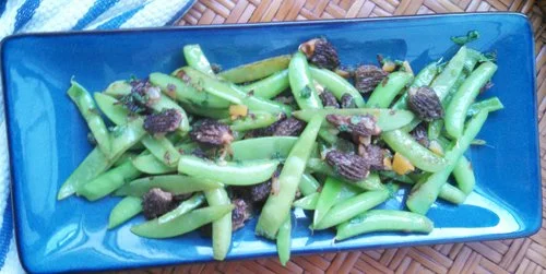 Fresh Morels and Peas