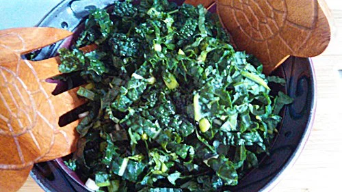 Spring Garlic Kale Salad