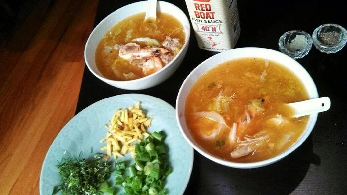 Shrimp and Pork Breakfast Soup