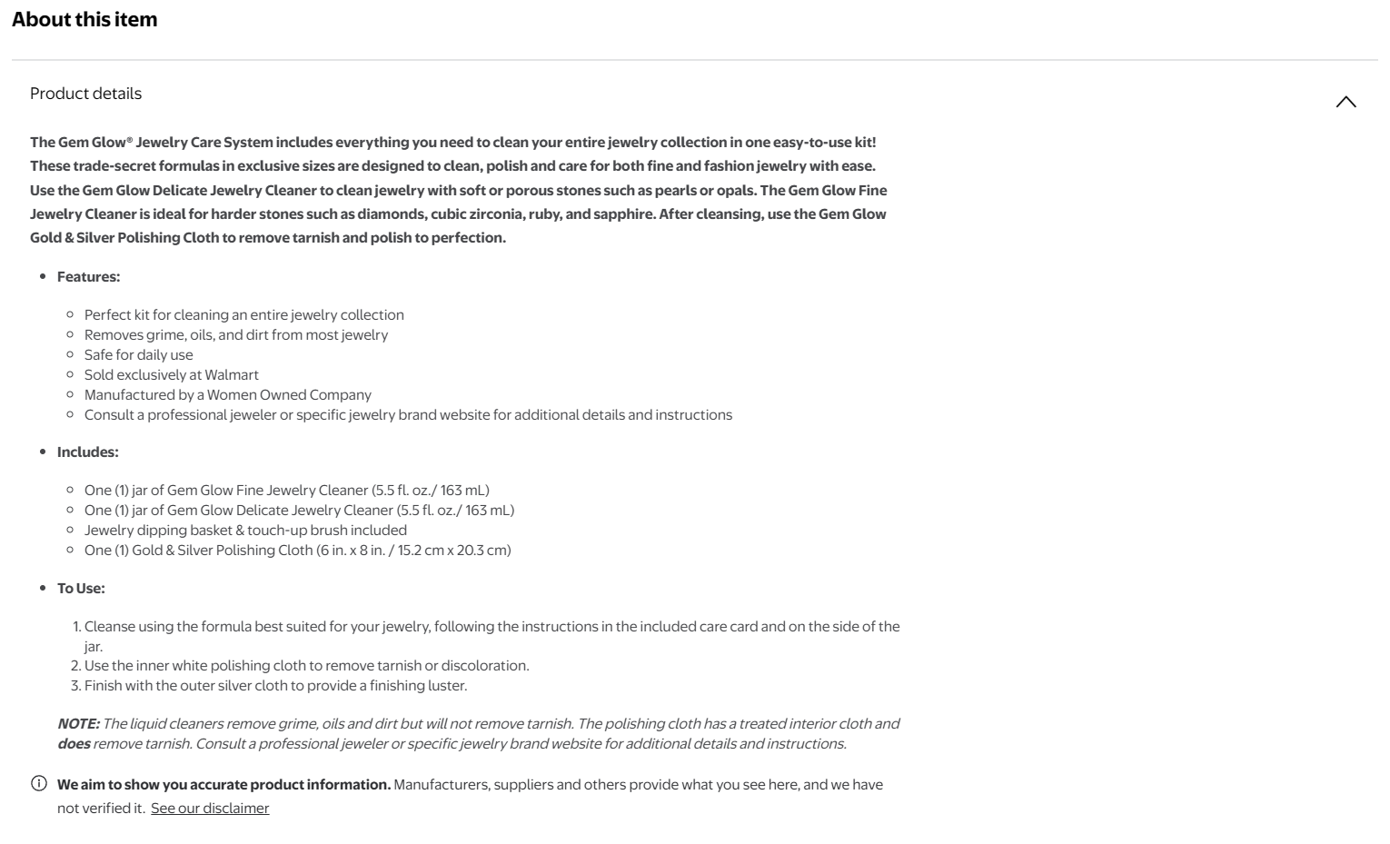 Walmart.com Product Details