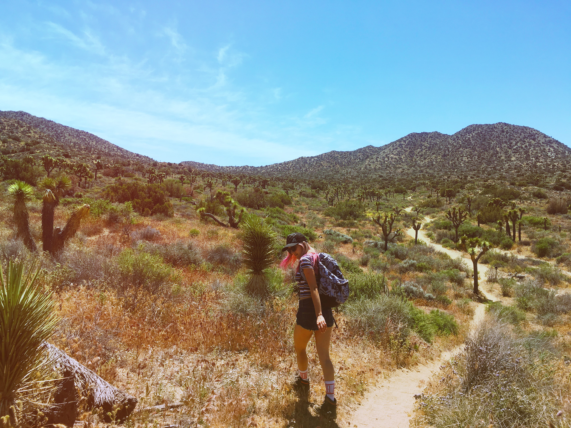 Hiking around.