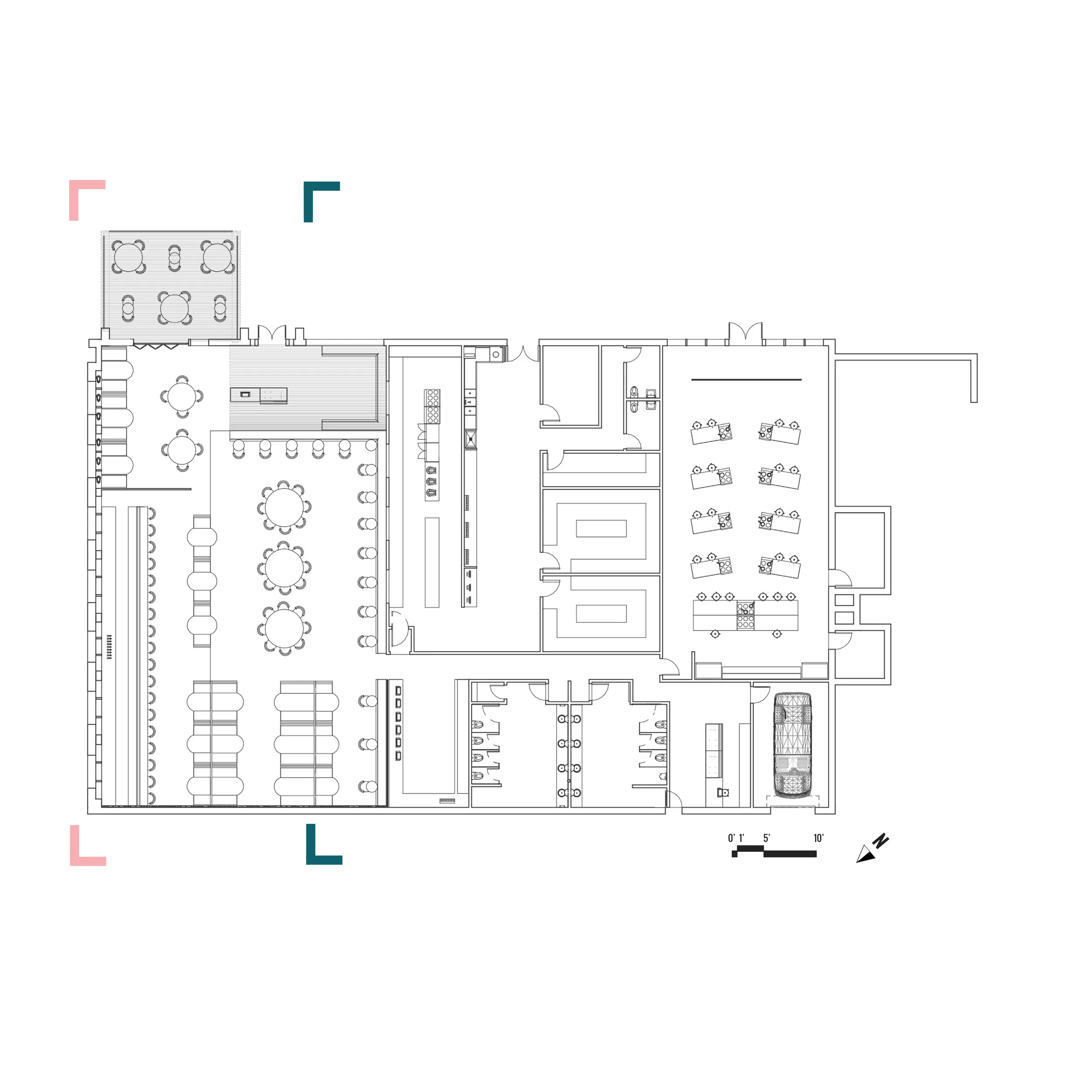 Floor Plan with Section Markers