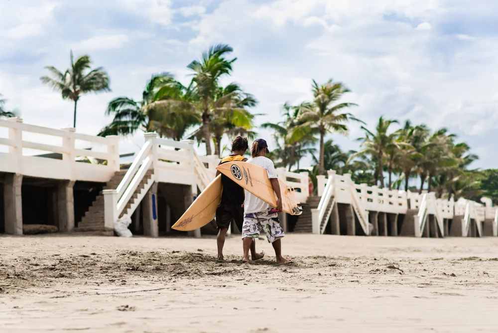 Surf lessons by local pros