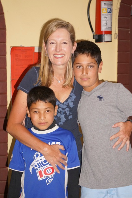 Joye (Aus) and her son Manni were delighted to meet their sponsored child, Nishan, during their visit to Nepal