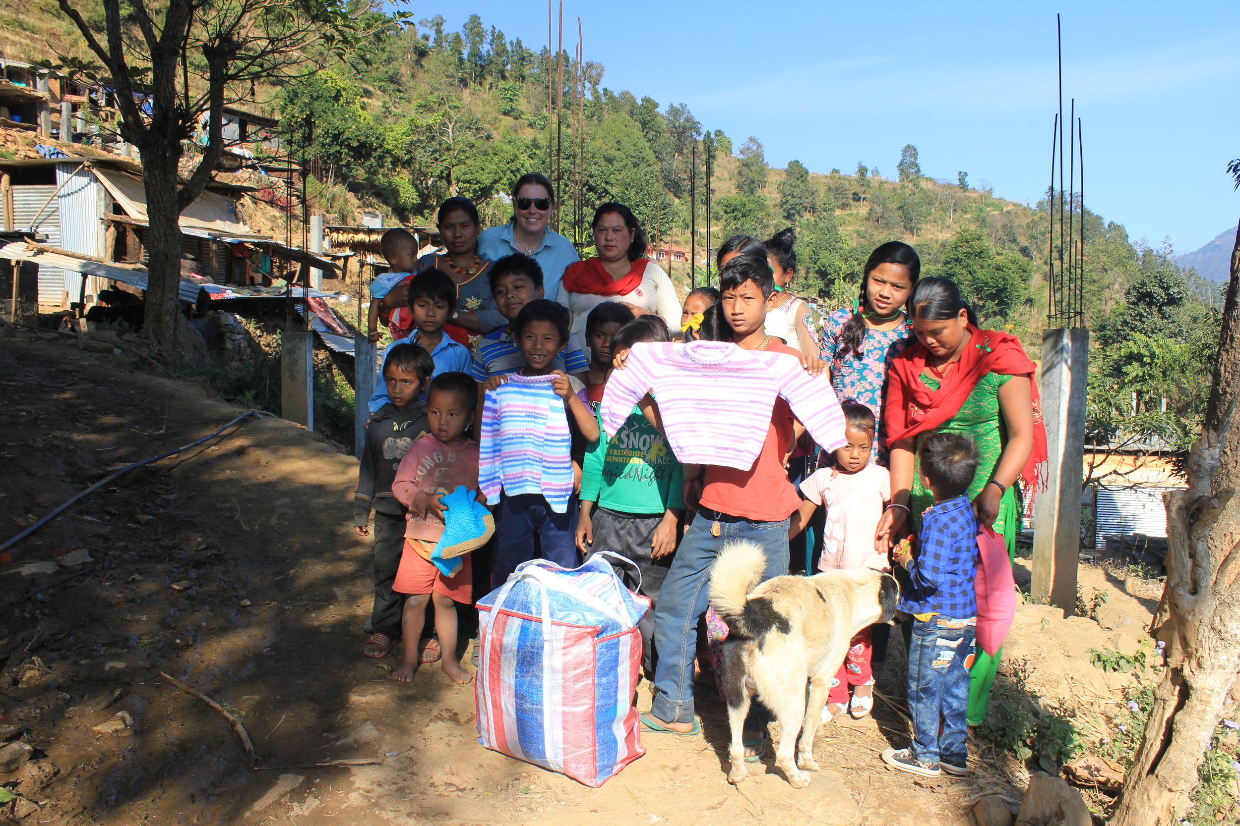 distribution of winter clothes to Sindhupalchok