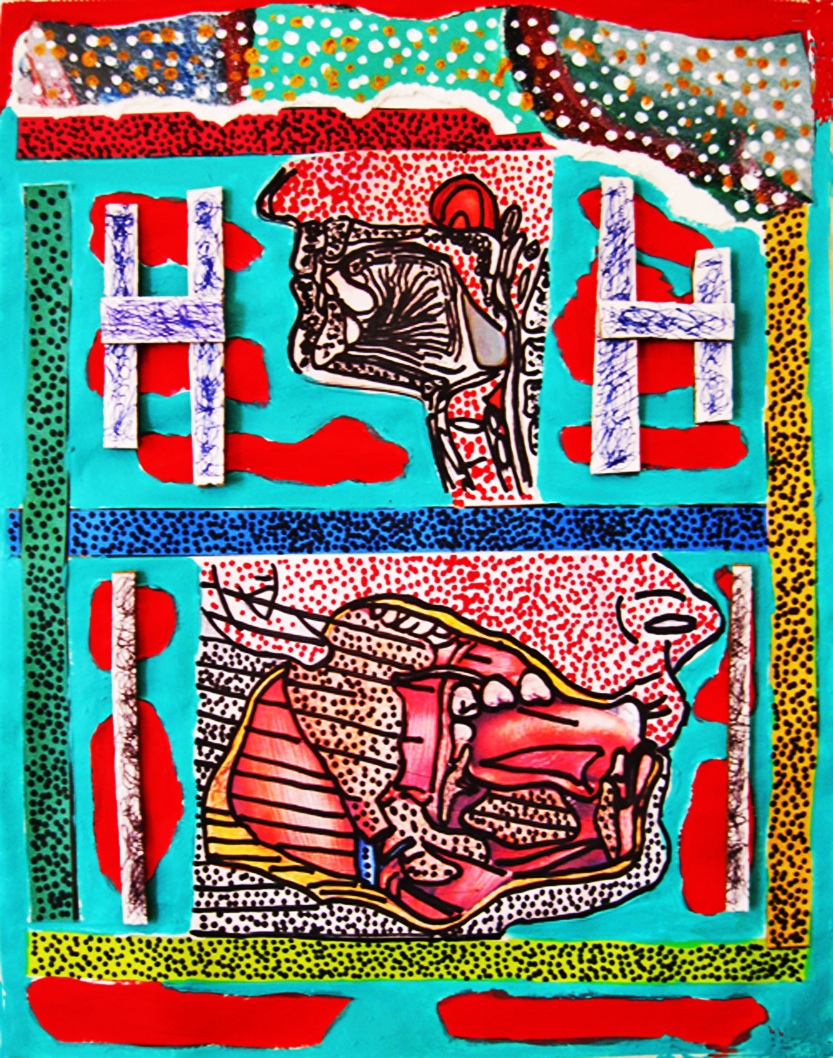 Late May Collage, 2012. Mixed on 9 1/4" x 12" paper.