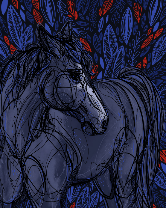 Valor Wild Horse Inked in Red 555 .jpg