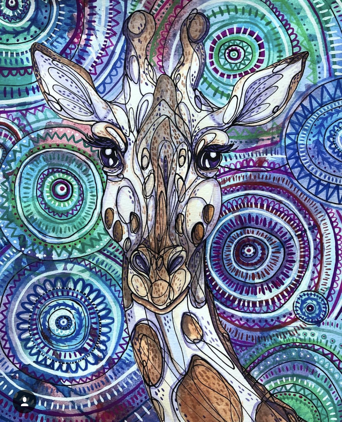 Giraffe Mandala