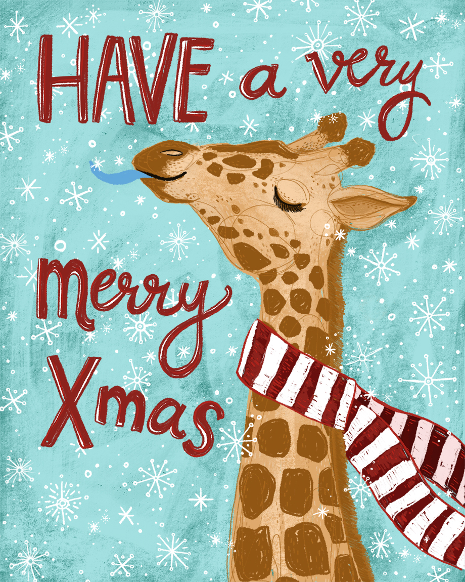 Merry Xmas Giraffe