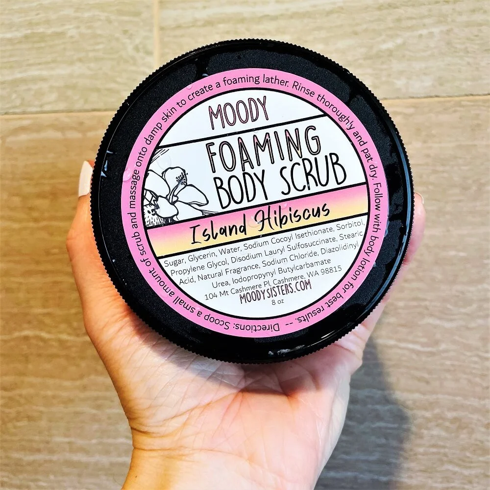 Scented Foaming Body Scrub Natural Body Care — Moody Sisters Skincare